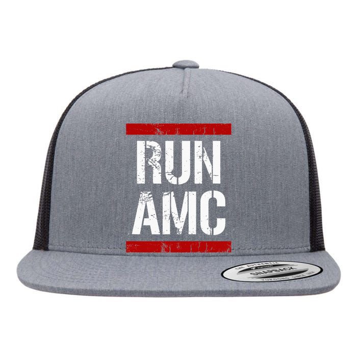 Funny Run AMC Stock Meme Crypto Flat Bill Trucker Hat