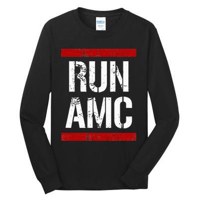 Funny Run AMC Stock Meme Crypto Tall Long Sleeve T-Shirt