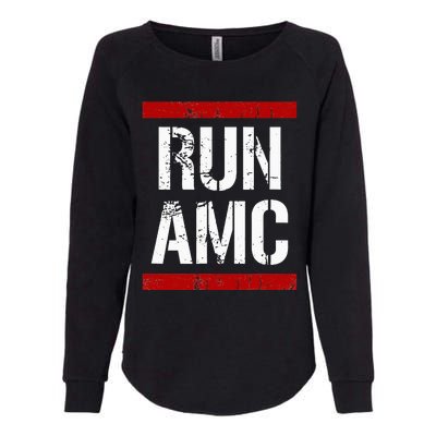 Funny Run AMC Stock Meme Crypto Womens California Wash Sweatshirt