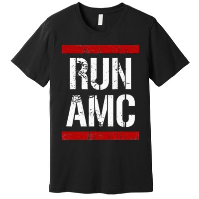 Funny Run AMC Stock Meme Crypto Premium T-Shirt