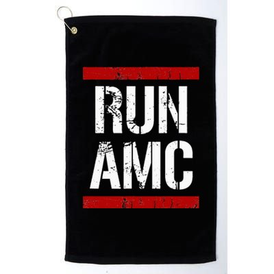 Funny Run AMC Stock Meme Crypto Platinum Collection Golf Towel