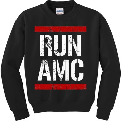 Funny Run AMC Stock Meme Crypto Kids Sweatshirt