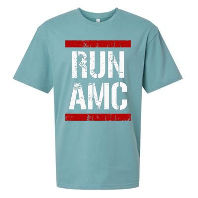 Funny Run AMC Stock Meme Crypto Sueded Cloud Jersey T-Shirt