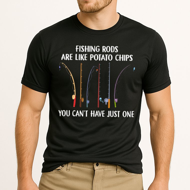 Fishing Rods Are Like Potato Chips You Can’t Have Just One Cooling Performance Crew T-Shirt