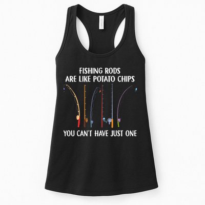 Fishing Rods Are Like Potato Chips You Can’t Have Just One Womens Tank Top
