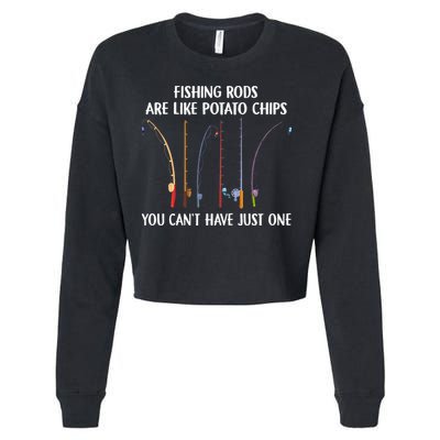 Fishing Rods Are Like Potato Chips You Can’t Have Just One Cropped Pullover Crew