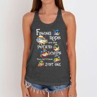 Fishing Rods Are Like Potato Chips You CanT Have Just One Women's Knotted Racerback Tank