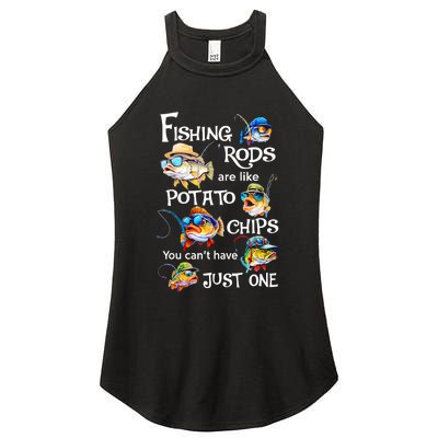 Fishing Rods Are Like Potato Chips You CanT Have Just One Women's Perfect Tri Rocker Tank