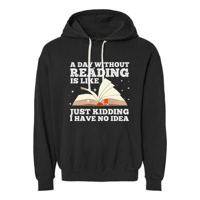 Funny Reading Art For Wo Reading Book Lover Bookworm Garment-Dyed Fleece Hoodie