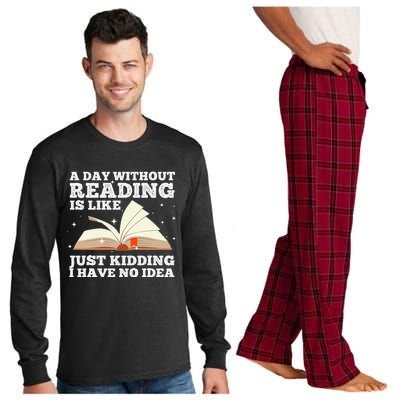 Funny Reading Art For Wo Reading Book Lover Bookworm Long Sleeve Pajama Set