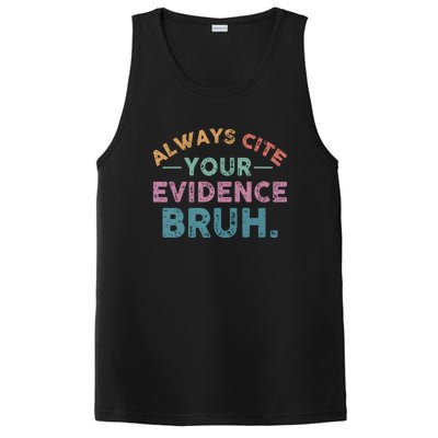 Funny Retro Always Cite Your Evidence Bruh English Teacher PosiCharge Competitor Tank