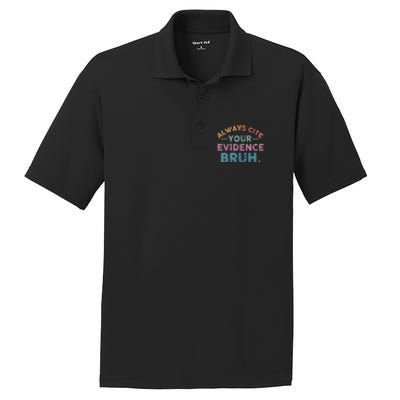 Funny Retro Always Cite Your Evidence Bruh English Teacher PosiCharge RacerMesh Polo