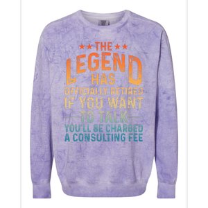 Funny Retired Art Retiree Retired Retirement Colorblast Crewneck Sweatshirt