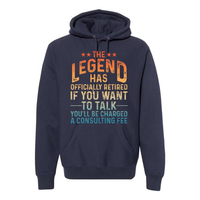 Funny Retired Art Retiree Retired Retirement Premium Hoodie