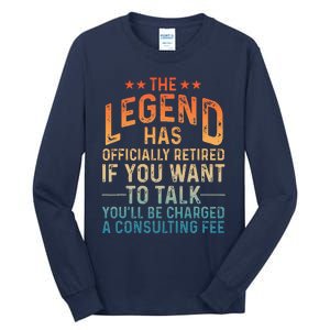 Funny Retired Art Retiree Retired Retirement Tall Long Sleeve T-Shirt