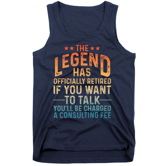 Funny Retired Art Retiree Retired Retirement Tank Top