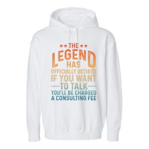 Funny Retired Art Retiree Retired Retirement Garment-Dyed Fleece Hoodie