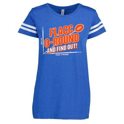 Flacc Round And Find It Out Funny Enza Ladies Jersey Football T-Shirt