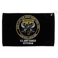 Funny Retired Army Ranger Veteran USA Military Vet Grommeted Golf Towel