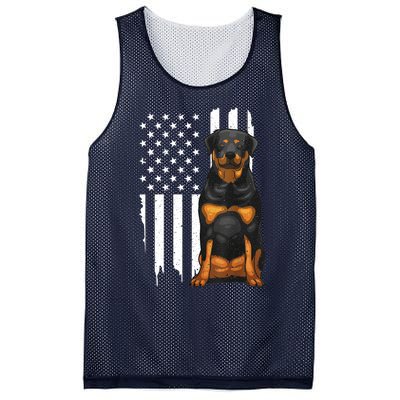 Funny Rottweiler American Flag Dog Art For Patriot Mesh Reversible Basketball Jersey Tank