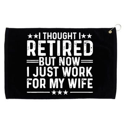 Funny Retirement Art Dad Husband Pun Lovers Retirement Grommeted Golf Towel