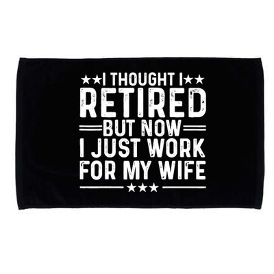 Funny Retirement Art Dad Husband Pun Lovers Retirement Microfiber Hand Towel