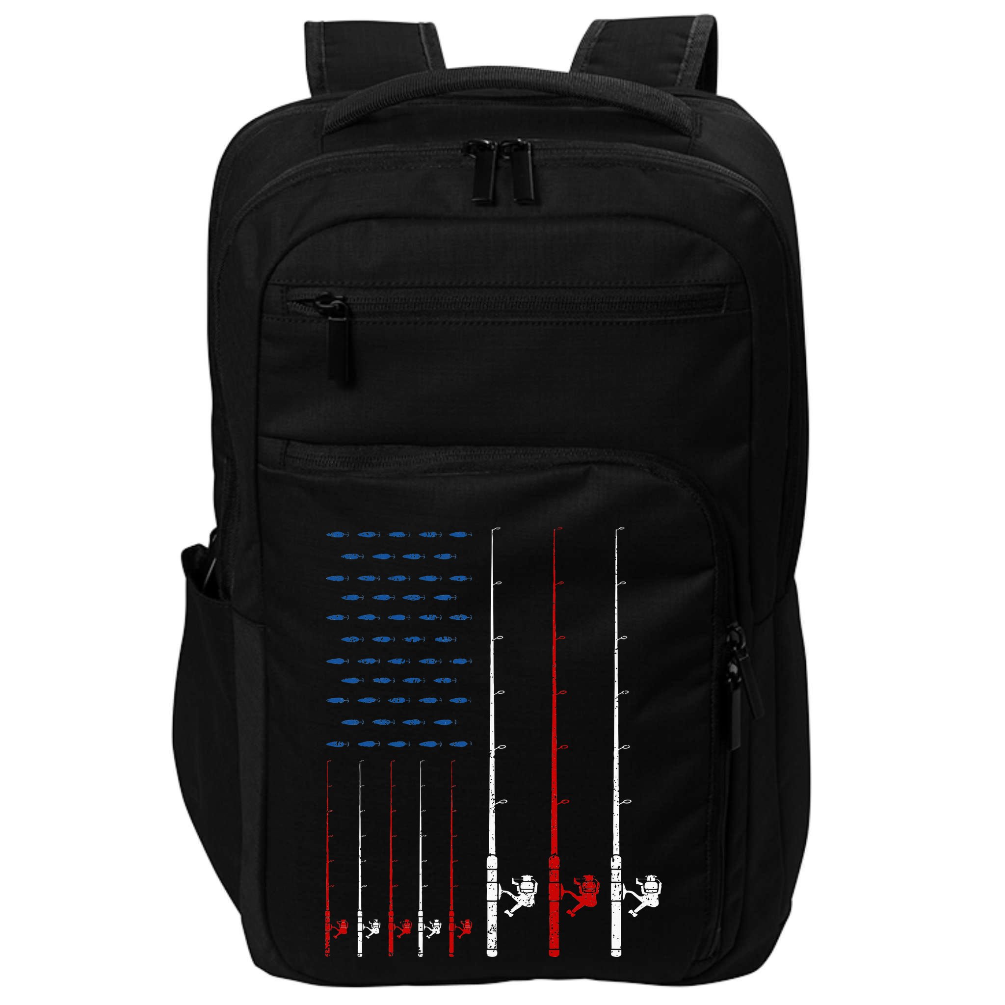 Fishing Rods American Flag Impact Tech Backpack