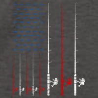 Fishing Rods American Flag Vector Backpack