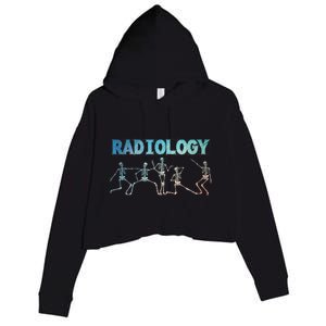 Funny Radiology Art For Women Rad Tech Radiologist Xray Crop Fleece Hoodie