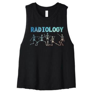 Funny Radiology Art For Women Rad Tech Radiologist Xray Women's Racerback Cropped Tank