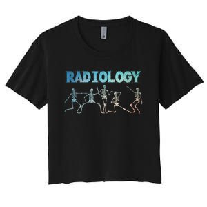 Funny Radiology Art For Women Rad Tech Radiologist Xray Women's Crop Top Tee