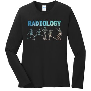 Funny Radiology Art For Women Rad Tech Radiologist Xray Ladies Long Sleeve Shirt