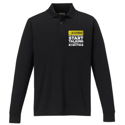 Funny Robotics Art For Women Robotics Engineer Robots Performance Long Sleeve Polo