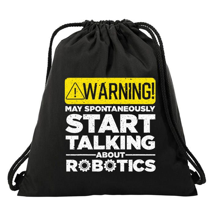 Funny Robotics Art For Women Robotics Engineer Robots Drawstring Bag