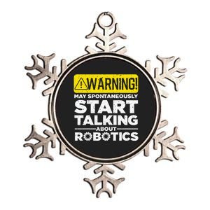 Funny Robotics Art For Women Robotics Engineer Robots Metallic Star Ornament