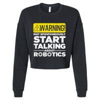 Funny Robotics Art For Women Robotics Engineer Robots Cropped Pullover Crew