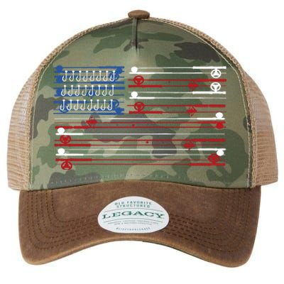 Fishing Rods American Flag Legacy Tie Dye Trucker Hat