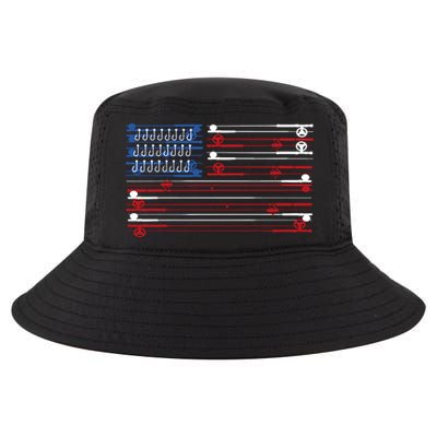 Fishing Rods American Flag Cool Comfort Performance Bucket Hat