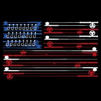 Fishing Rods American Flag Drawstring Bag