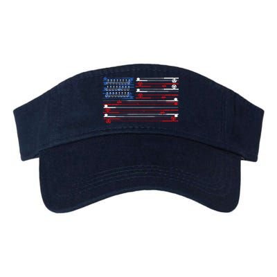 Fishing Rods American Flag Valucap Bio-Washed Visor