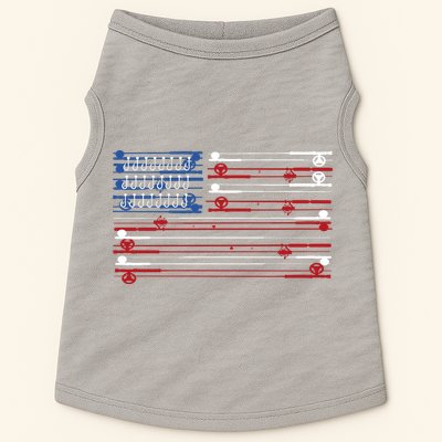 Fishing Rods American Flag Doggie Tank