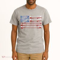 Fishing Rods American Flag Tall T-Shirt