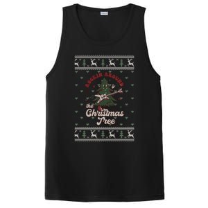 Funny Rockin Around Christmas Tree Funny Christmas Ugly Gift PosiCharge Competitor Tank