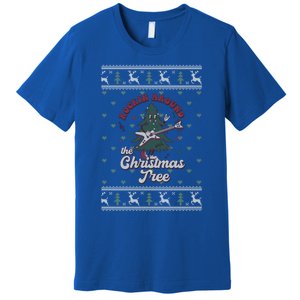 Funny Rockin Around Christmas Tree Funny Christmas Ugly Gift Premium T-Shirt