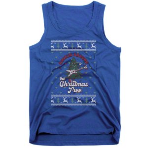 Funny Rockin Around Christmas Tree Funny Christmas Ugly Gift Tank Top