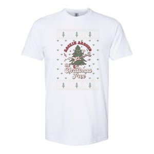 Funny Rockin Around Christmas Tree Funny Christmas Ugly Gift Softstyle CVC T-Shirt