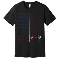 Fishing Rods American Flag Premium T-Shirt