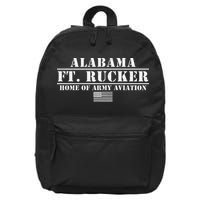 Fort Rucker Army Base Alabama Home Of Army Aviation 16 in Basic Backpack