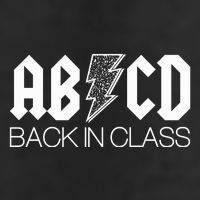 Funny Rocker ABCD Back In Class Back To School 7 Panel Mesh Trucker Snapback Hat