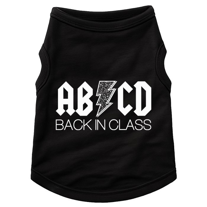 Funny Rocker ABCD Back In Class Back To School Doggie Tank